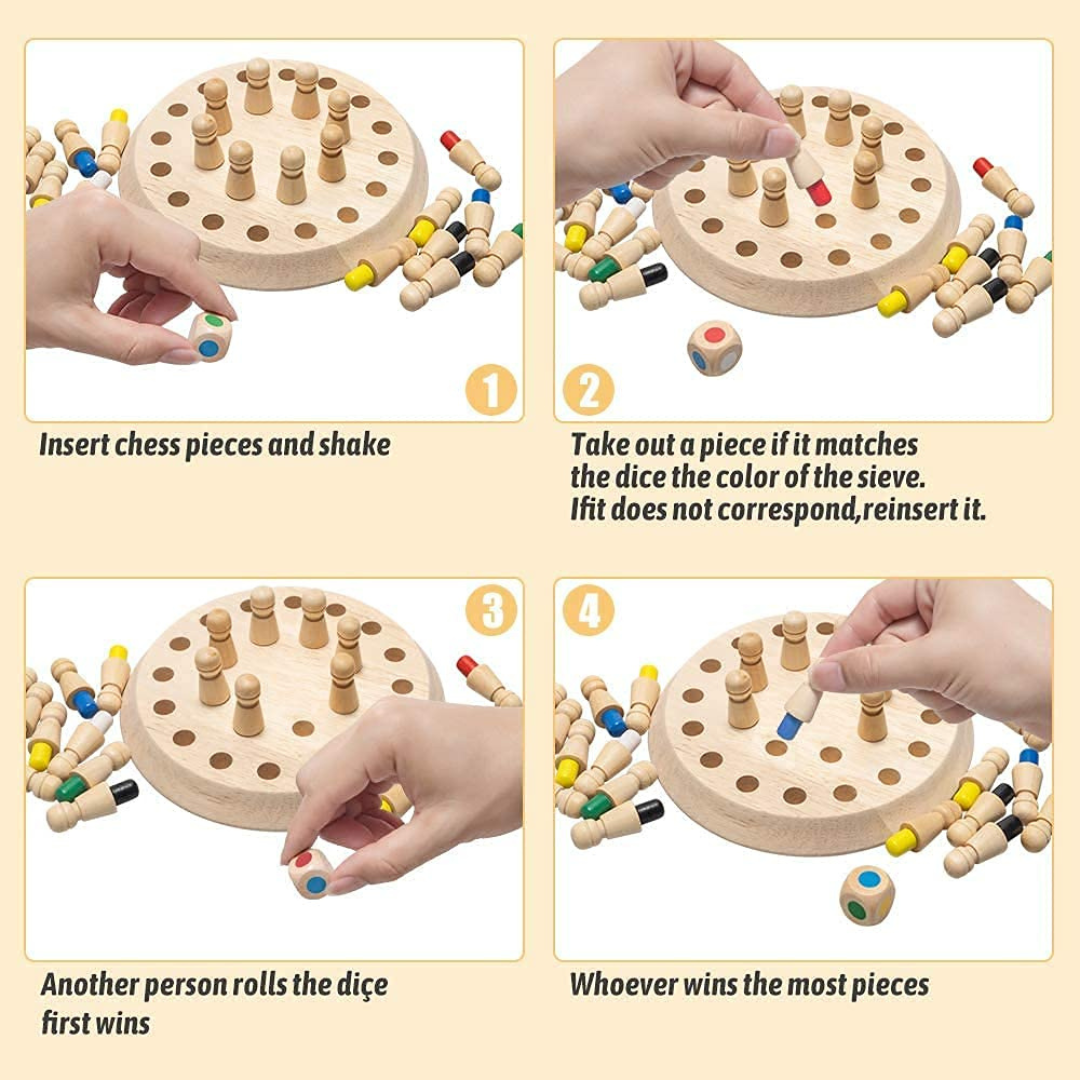 Memory Chess Wooden Memory Game