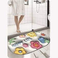3D Flower Bathroom Mat – Non-Slip, Water-Absorbent Bath Rug (40x60cm)