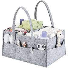 Baby Diaper Caddy Organizer – Portable Nursery Storage Basket with Waterproof Liner