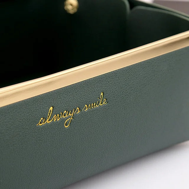 Faux Leather Cosmetic Tray