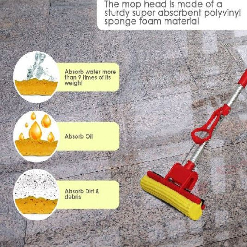 Super Absorbent PVA Double Roller Sponge Mop