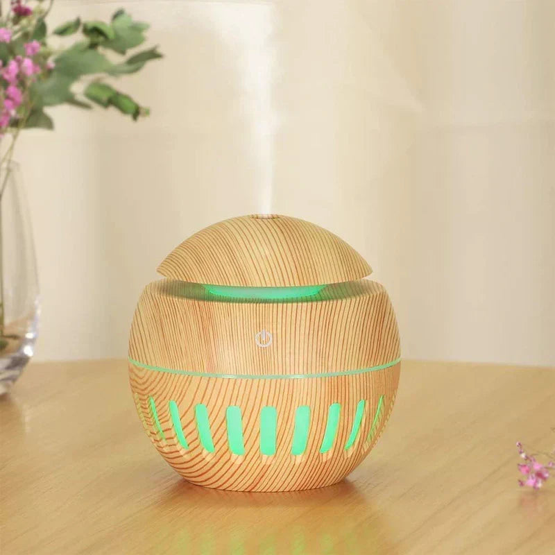 Wood Grain Round Humidifier