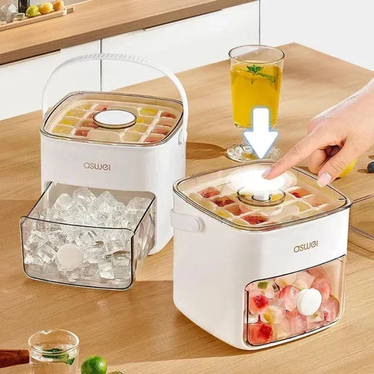48-Grid Portable Ice Cube Tray Mold – Flexible, Stackable & Easy-Release