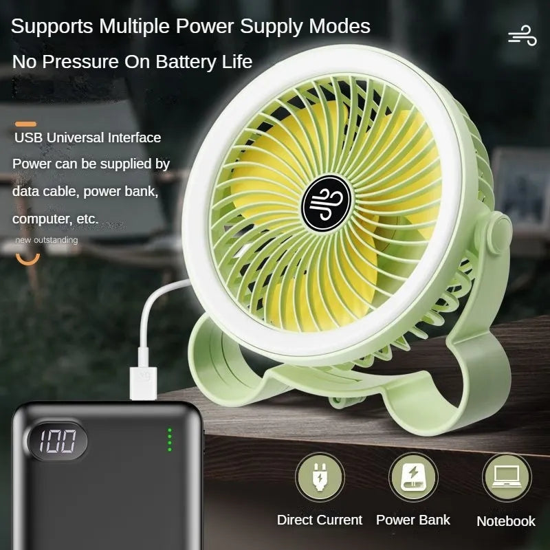 Rechargeable Fan With Light