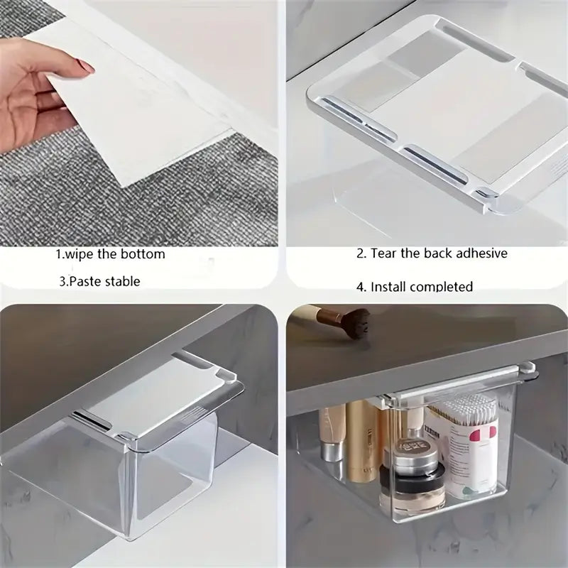 Wall-mounted Self-adhesive Cosmetic Organizer (2 Pcs)
