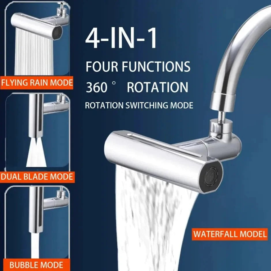 360° Rotating Sink Faucet Extender – No-Splash Kitchen Tap Nozzle