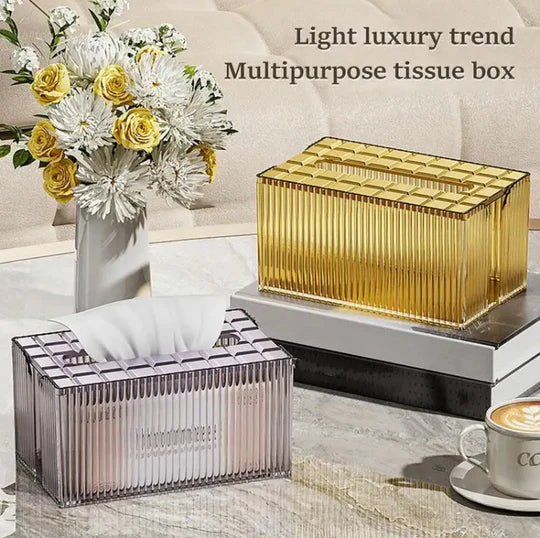 Luxury Plastic Tissue Holder – Elegant Napkin Dispenser for Dining & Kitchen