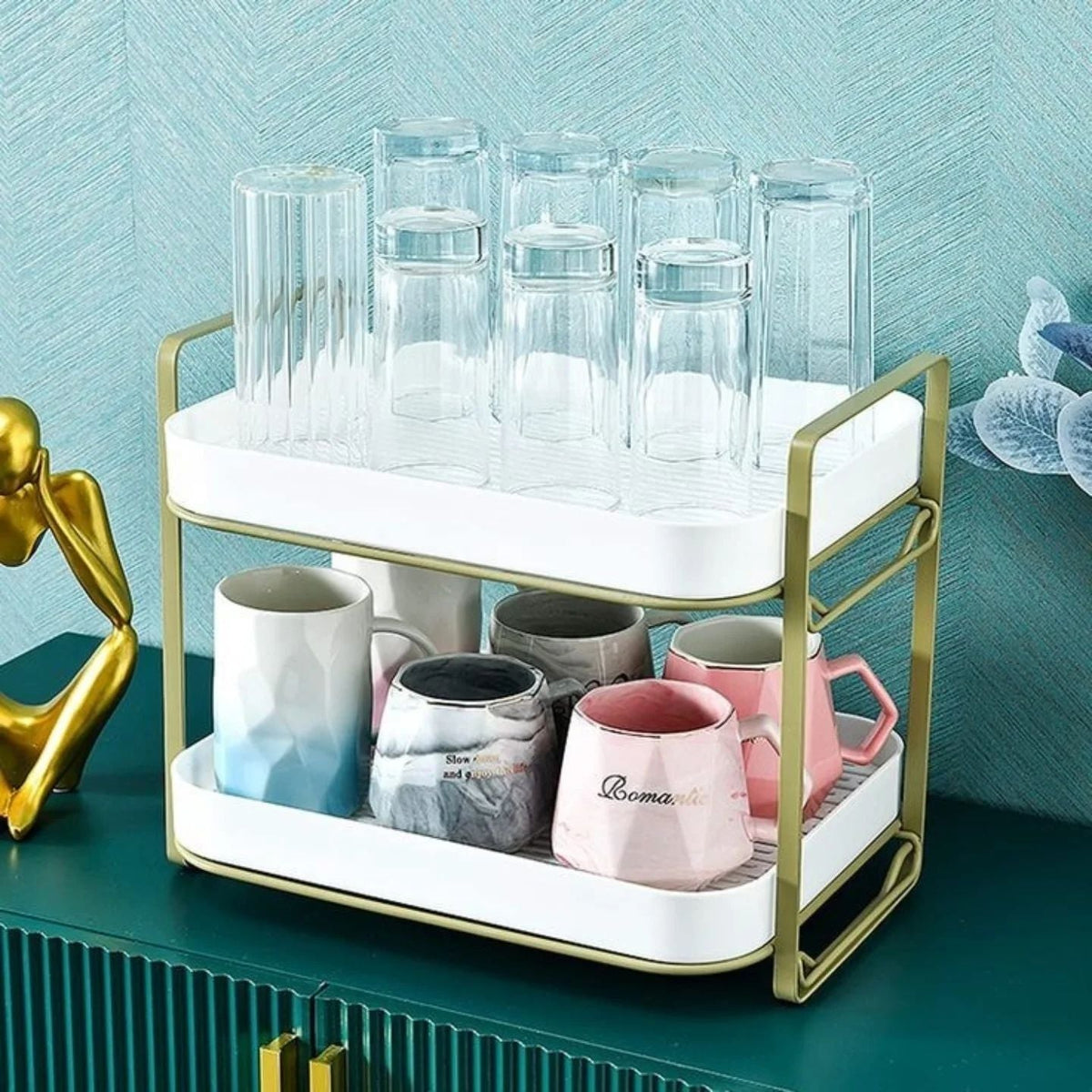 2 Tier Luxury Drain Storage Rack