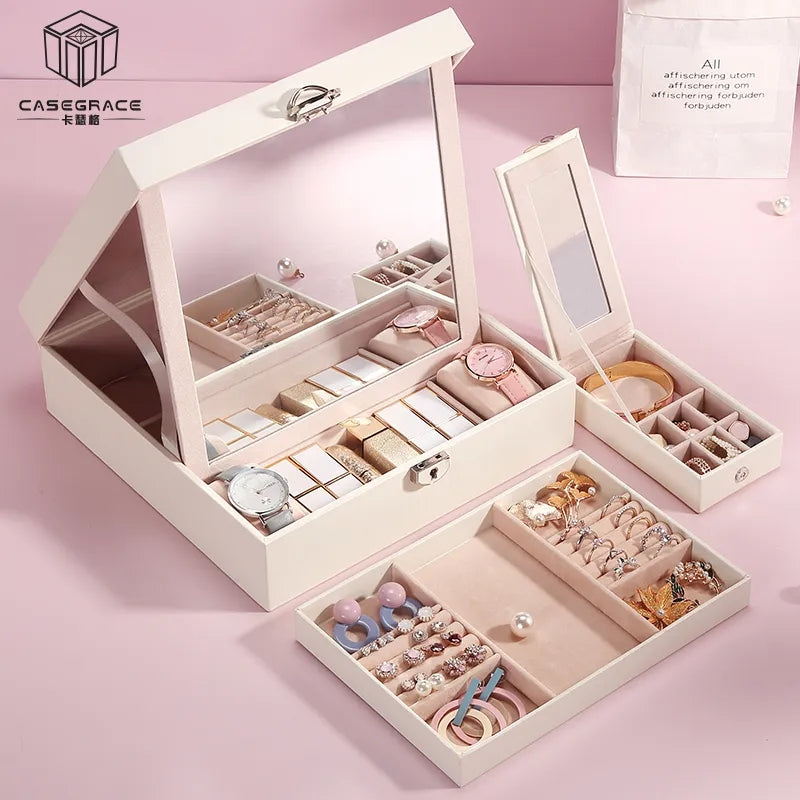 High-End Leather Jewelry Organizer