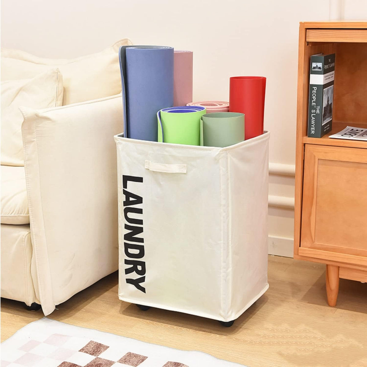 Laundry Basket with Wheels