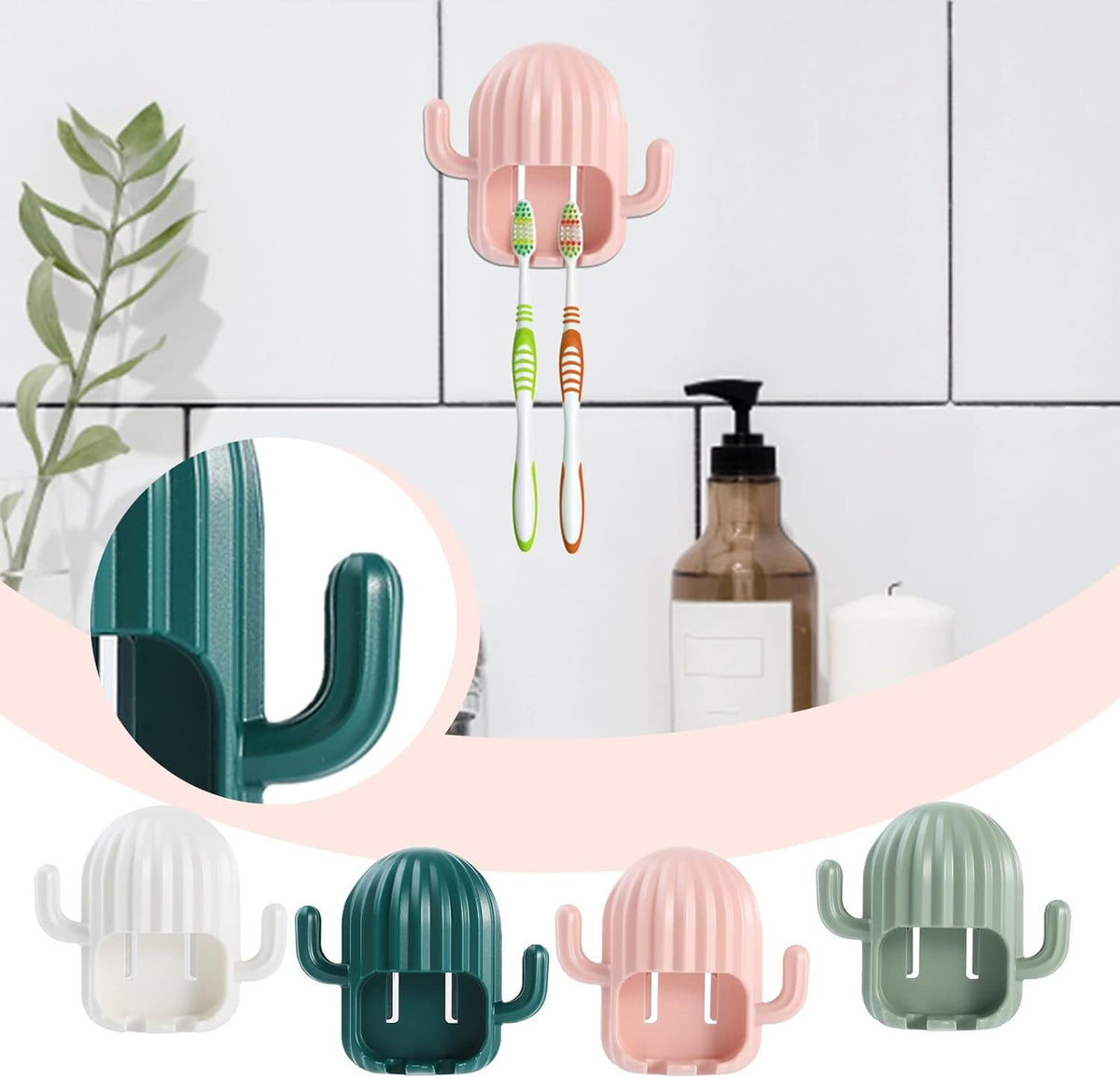 Cactus Brush Holder