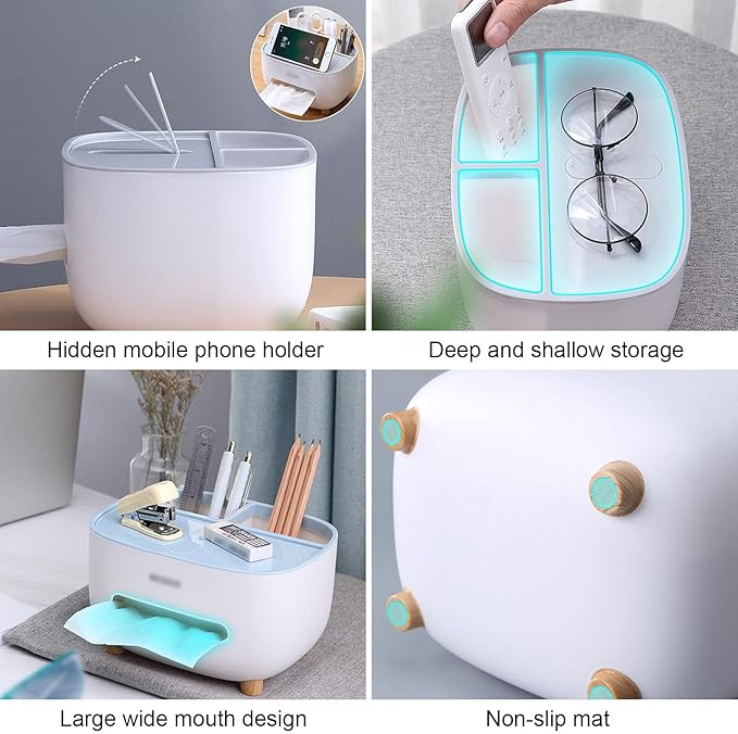 Tissue Box with Multifunctional Holder