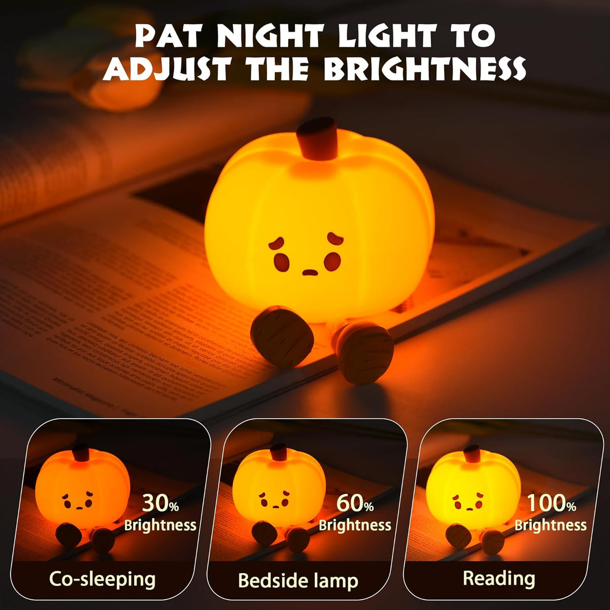 Cute Pumpkin Character Silicone Lamp