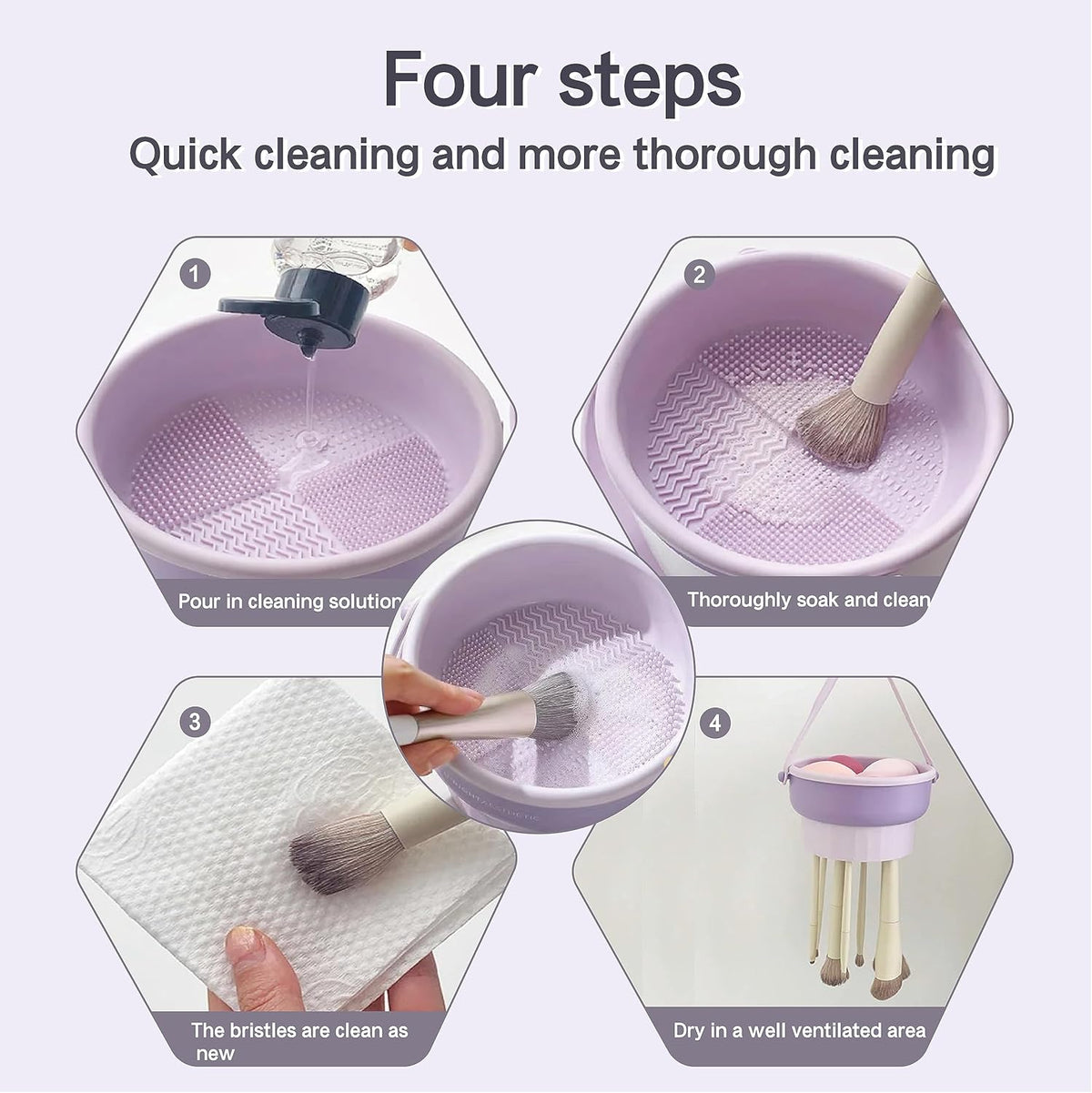 3 in 1 Silicone Makeup Brush Cleaner