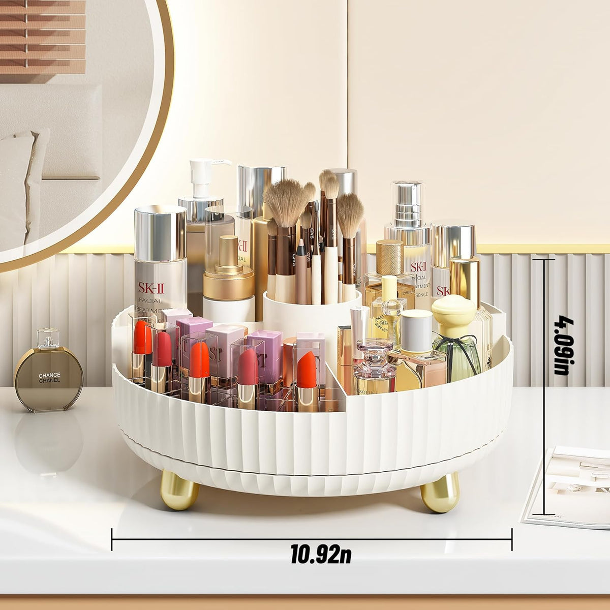 Spinning Skincare Lotion Organizer