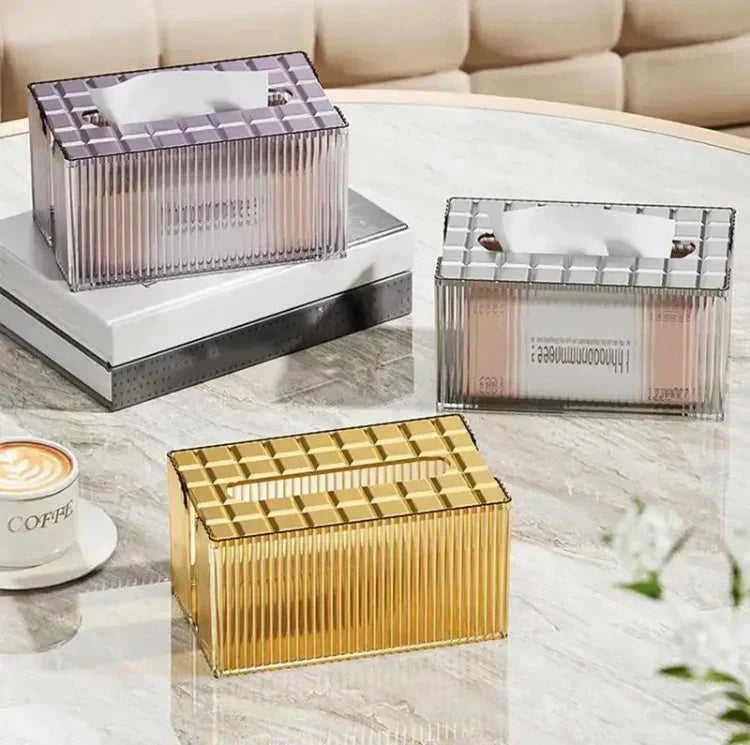 Luxury Plastic Tissue Holder – Elegant Napkin Dispenser for Dining & Kitchen
