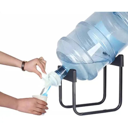 2-Pc Water Bottle Stand & Tap Set – Collapsible Metal Dispenser with Leak-Proof Valve