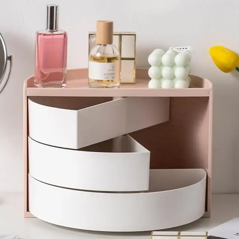 Semicircle cosmetic organizer