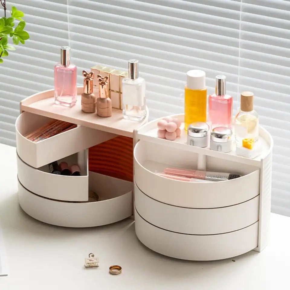 Semicircle cosmetic organizer