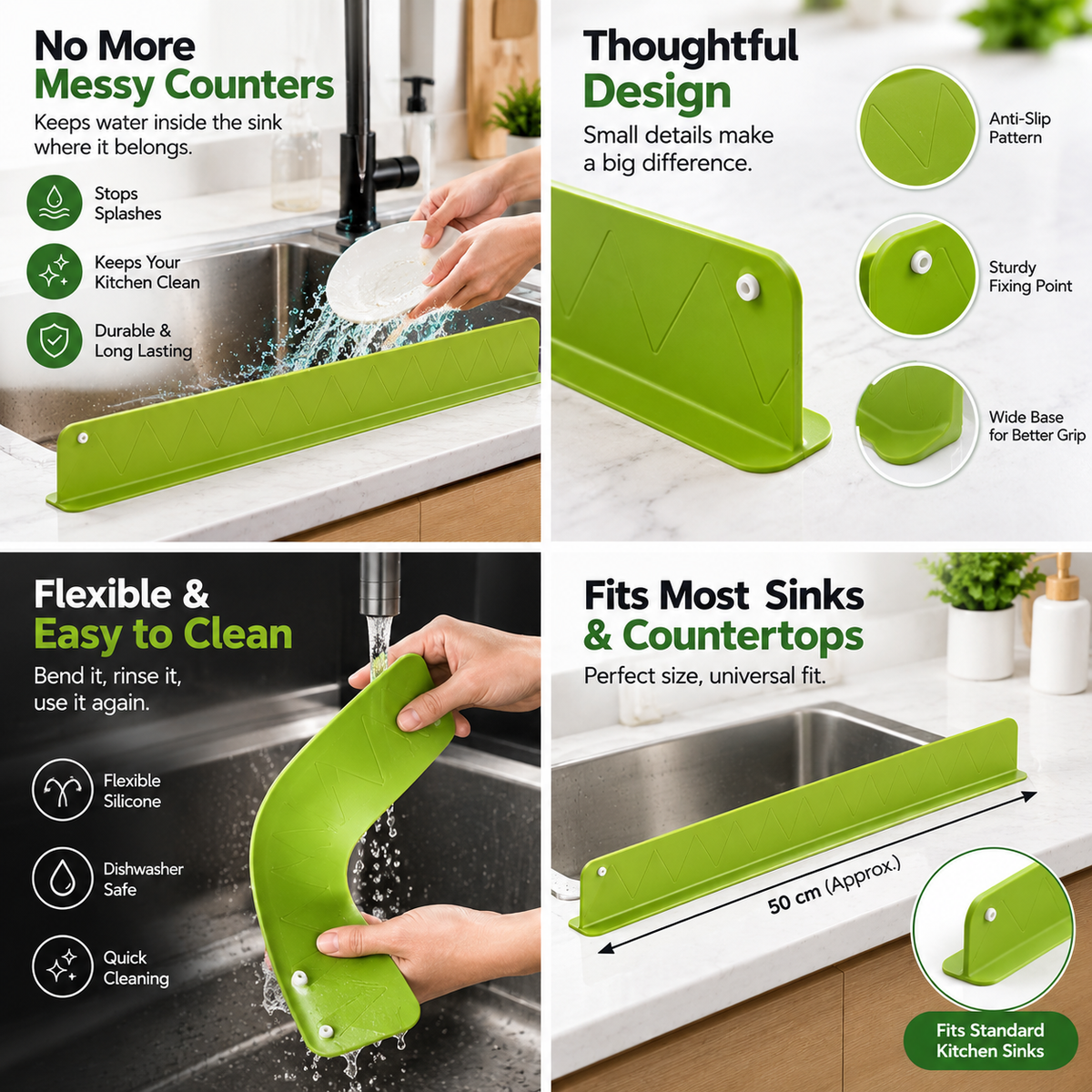 🔥 Splash-Free Sink Guard – Flat 30% OFF + Buy 1 Get 1 FREE!