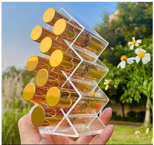 10 Grid Acrylic Lipstick Organizer