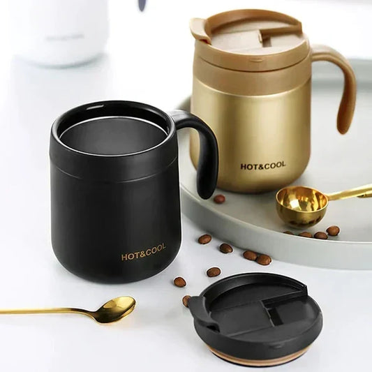 Stainless Steel Insulated  Travelling Coffee Mug (Black)