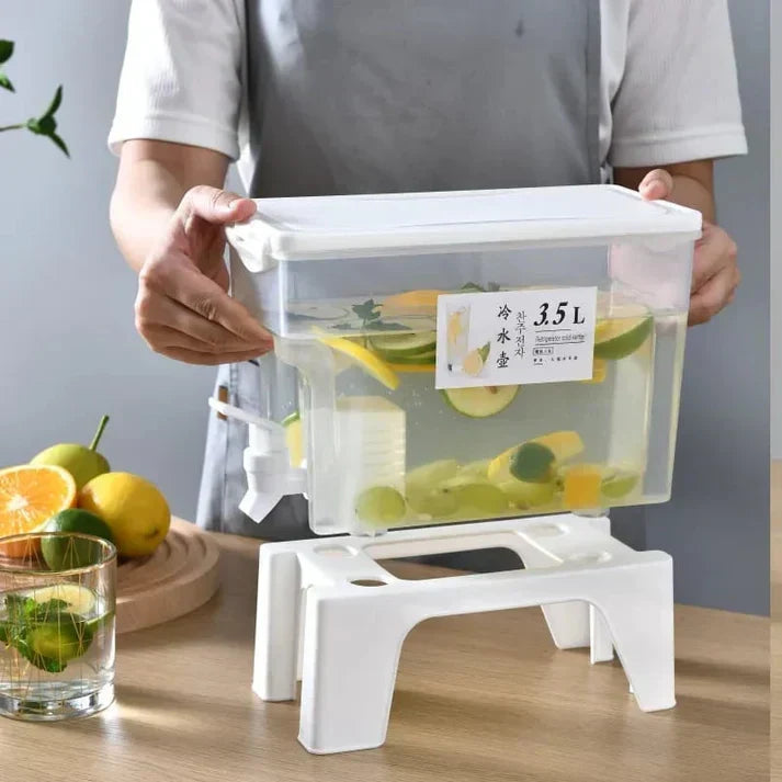 3.5L Juice & Drink Dispenser with Stand – Transparent Beverage Dispenser