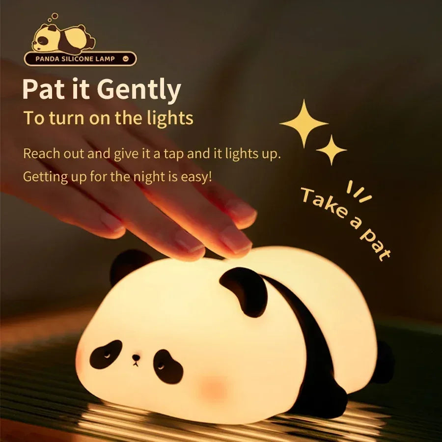 Cute Panda Character Silicone Lamp