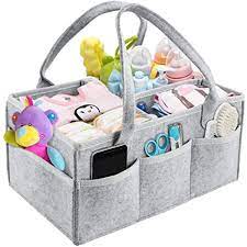 Baby Diaper Caddy Organizer – Portable Nursery Storage Basket with Waterproof Liner