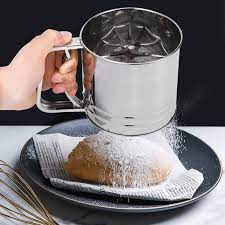 Stainless Steel Flour Sifter & Filter Cup – Fine Mesh Kitchen Strainer