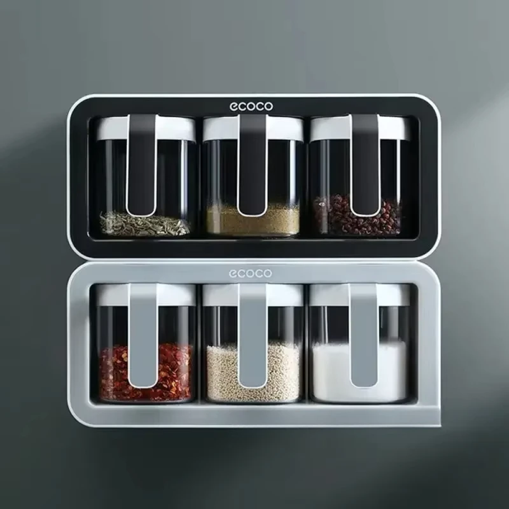 ECOCO Wall-Mounted Spice Rack – No-Drill Kitchen Storage Box