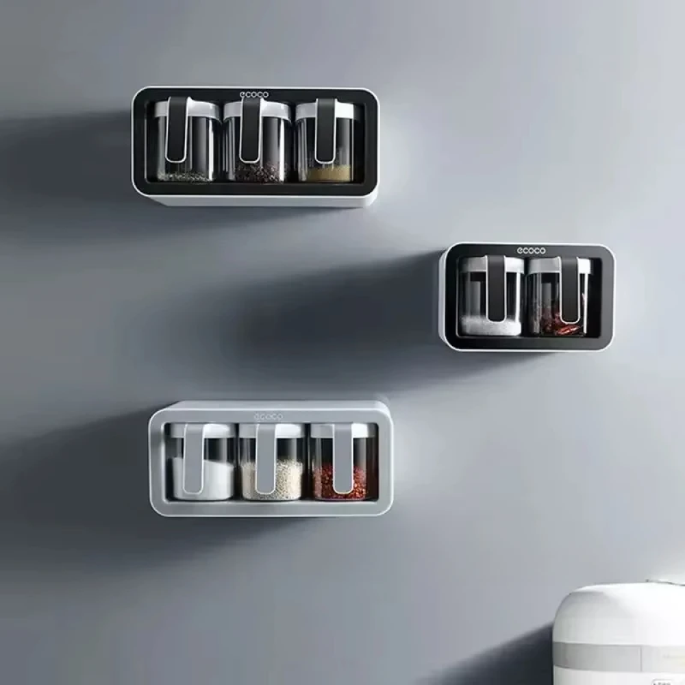 ECOCO Wall-Mounted Spice Rack – No-Drill Kitchen Storage Box