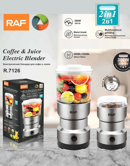2-in-1 Electric Blender & Coffee Grinder – 300W Stainless Steel Juicer