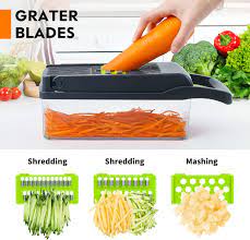 16-in-1 Vegetable Cutter & Slicer – Multi-Function Chopper with Drain Basket