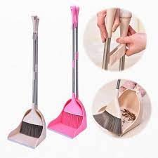 Broom & Dustpan Set – Upright Stand-Up Sweep Set for Indoor Home Cleaning