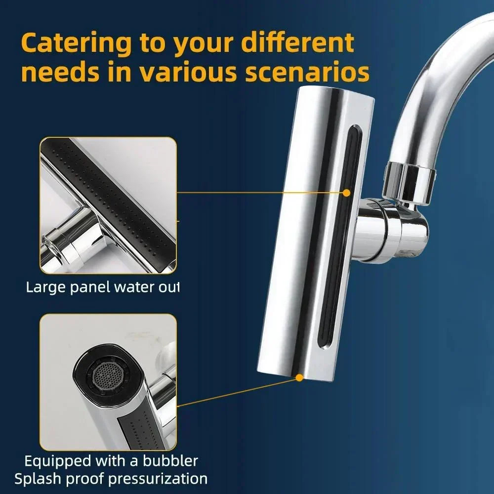 360° Multi-Function Faucet Tap Nozzle – 4-Mode Spray with Universal Fit