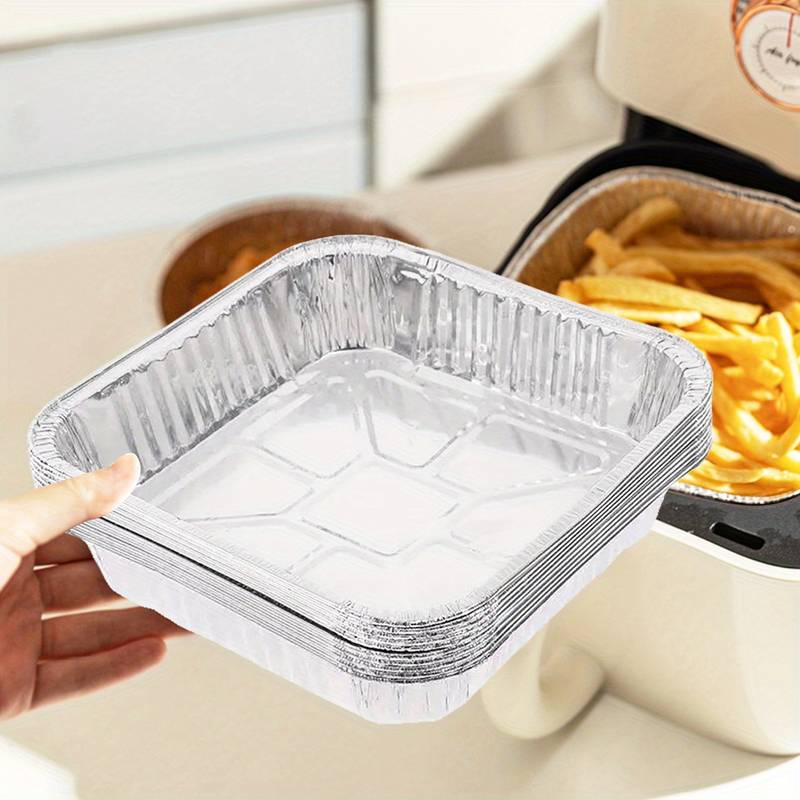 10 Pack of Aluminum Disposable Foil Plates