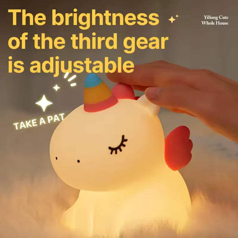 Unicorn Character Silicone Lamp